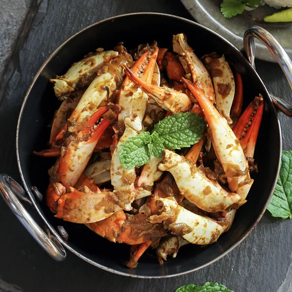 Spicy crab roast